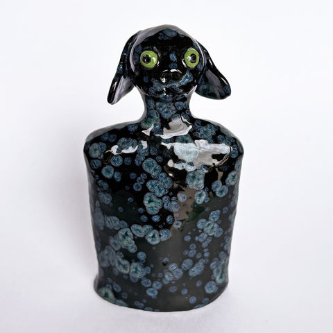 Little Black Crystal Dog #10 by Mark Rayner
