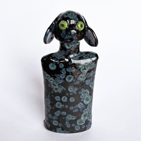 Little Black Crystal Dog #3 by Mark Rayner