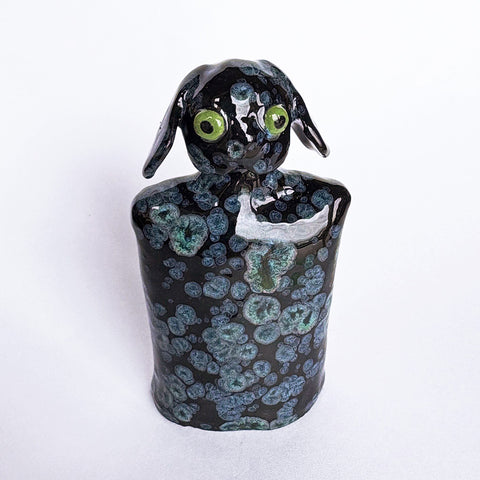 Little Black Crystal Dog #7 by Mark Rayner