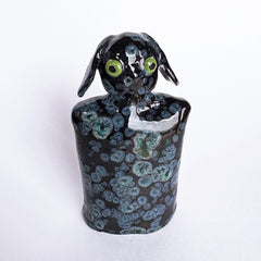 Little Black Crystal Dog #7 by Mark Rayner