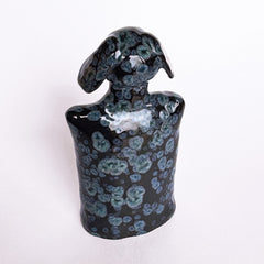 Little Black Crystal Dog #7 by Mark Rayner