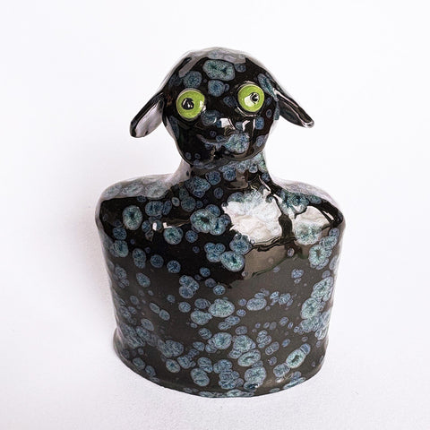 Little Black Crystal Dog #8 by Mark Rayner