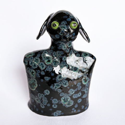 Little Black Crystal Dog #9 by Mark Rayner