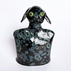 Little Black Crystal Dog #9 by Mark Rayner