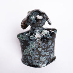 Little Black Crystal Dog #9 by Mark Rayner