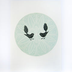 Blue Fantail Porohita by Annie Sandano