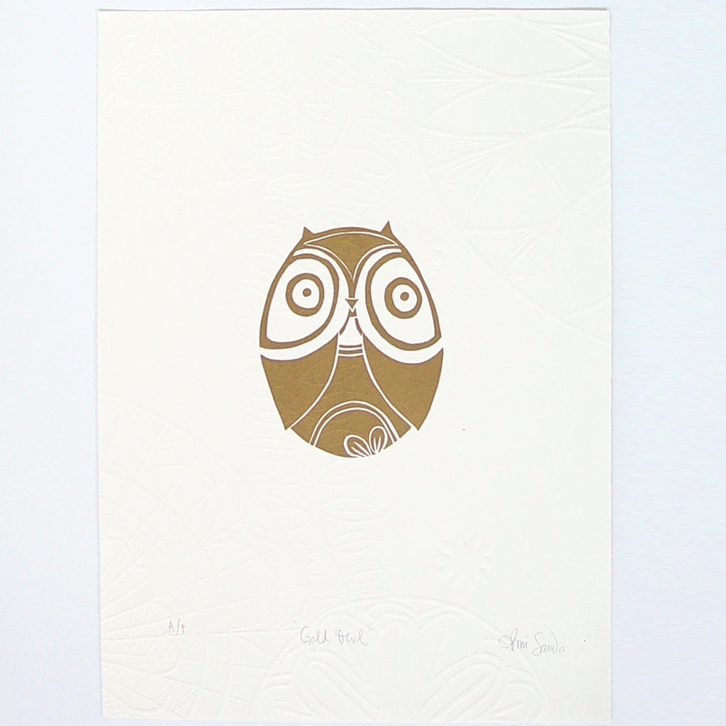 Gold Owl by Annie Sandano