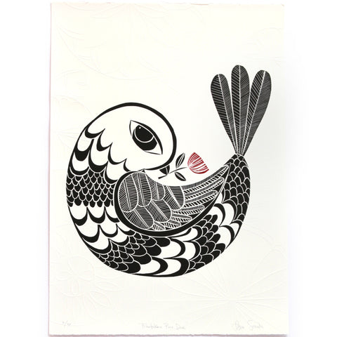 Pohutukawa Peace Dove by Annie Sandano