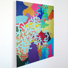 Landscape surrounded by night light and stars by Tevita Sung, New Work